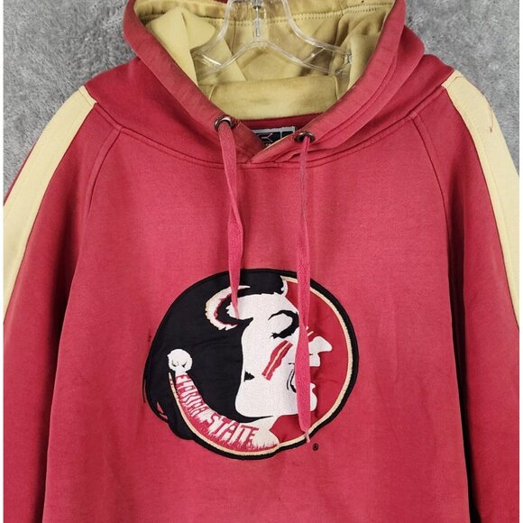 Florida State Seminoles Hoodie Mens XL Red Distressed College Football Sweater - Picture 6 of 12